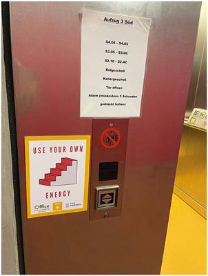 Saving energy at university campus via intervention to reduce elevator usage – a case study from Germany